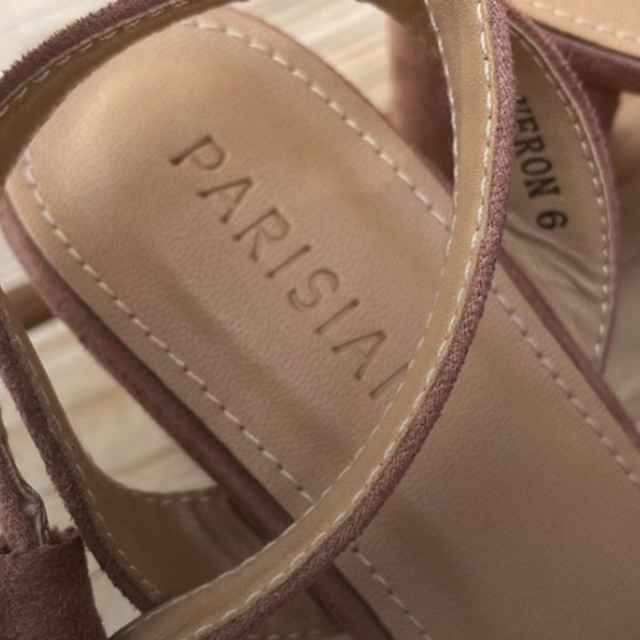 NEW- Parisian "Veron" Light Pink Fluffy Heels/Sandals Size 6 - Picture 7 of 15